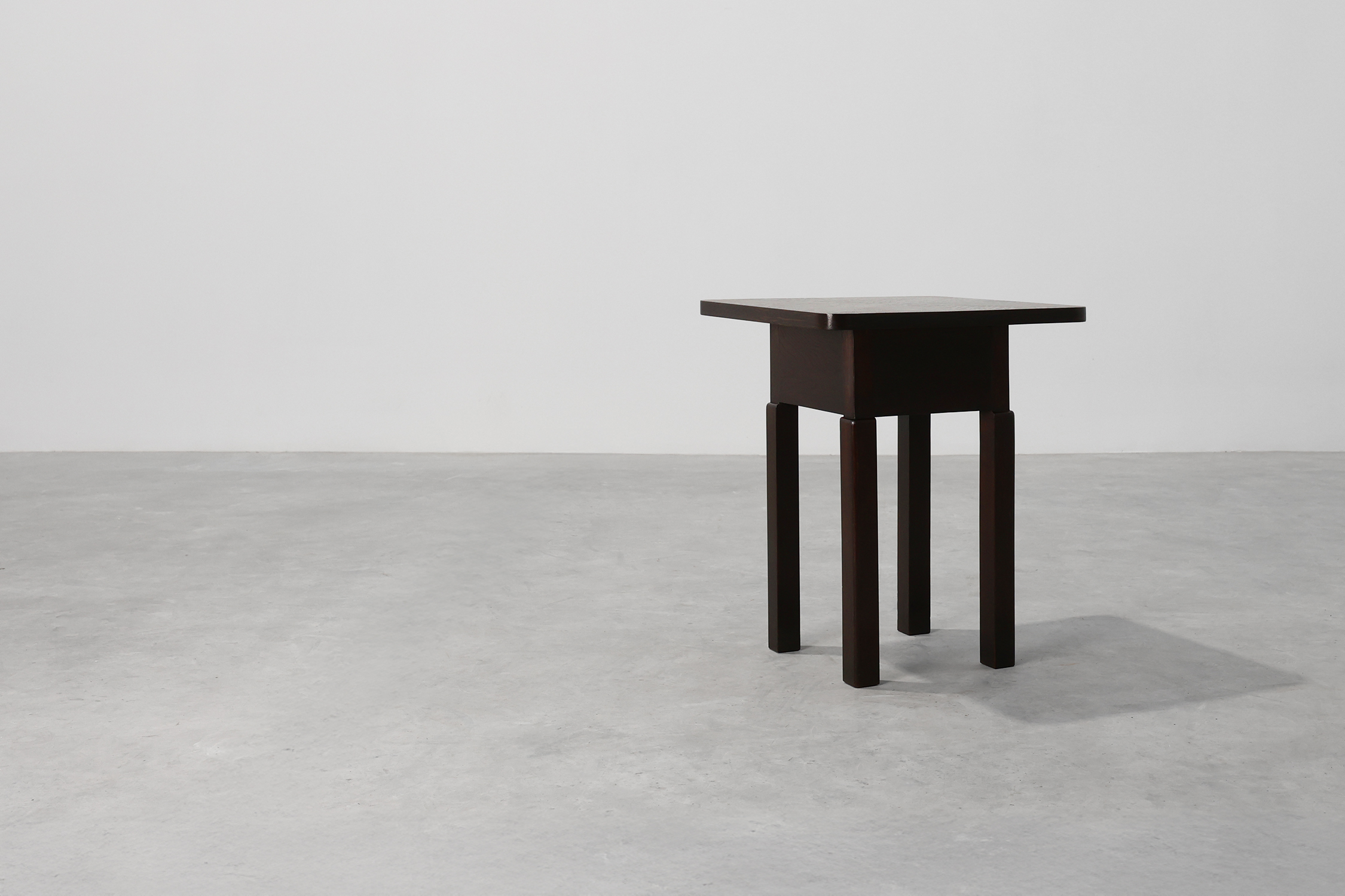 Art Deco square Oak Side Table, France, circa 1920thumbnail